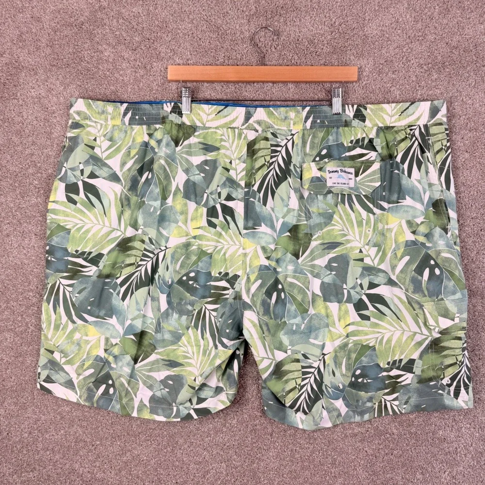 Tommy Bahama Baja Palma Fresca Monstera Mens 5XLB Swim Trunks Green BT924856 NEW